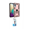 MARSİLYAN™- Galaxy A02 Kılıf Ahenk Klasik Koleksiyonu - Siyah 5D Eko Cam Ekran Koruyucu