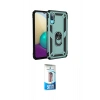 MARSİLYAN™- Galaxy A02 Kılıf Ahenk Klasik Koleksiyonu - Siyah 5D Eko Cam Ekran Koruyucu