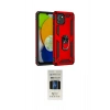 MARSİLYAN™- Galaxy A03 Kılıf Ahenk Klasik Koleksiyonu - Siyah 5D Hayalet Cam Ekran Koruyucu