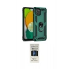 MARSİLYAN™- Galaxy A03 Kılıf Ahenk Klasik Koleksiyonu - Siyah 5D Hayalet Cam Ekran Koruyucu