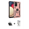 MARSİLYAN™- Galaxy A03S Kılıf Ahenk Klasik Koleksiyonu - Şeffaf Uv Polymer Nano Ekran Koruyucu + Şeffaf Kamera Lens Koruma Cam