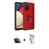 MARSİLYAN™- Galaxy A03S Kılıf Ahenk Klasik Koleksiyonu - Şeffaf Uv Polymer Nano Ekran Koruyucu + Şeffaf Kamera Lens Koruma Cam