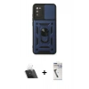 MARSİLYAN™- Galaxy A03S Kılıf Ahenk Klasik - Şeffaf Uv Polymer Nano Ekran Koruyucu + Kamera Lens Koruma Cam - SF