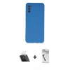 MARSİLYAN™- Galaxy A03S Kılıf Ahenk Serisi - Şeffaf Uv Polymer Nano Ekran Koruyucu + Şeffaf Kamera Lens Koruma Cam