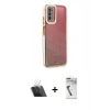 MARSİLYAN™- Galaxy A03S Kılıf Çekirdek Klasik Serisi - Şeffaf Uv Polymer Nano Ekran Koruyucu + Kamera Lens Koruma Cam - SF