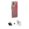 MARSİLYAN™- Galaxy A03S Kılıf Çekirdek Klasik Serisi - Siyah Seramik Nano Ekran Koruyucu + Kamera Lens Koruma Cam - SF