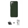 MARSİLYAN™- Galaxy A03S Kılıf Çekirdek Modern Serisi - Şeffaf Uv Polymer Nano Ekran Koruyucu + Kamera Lens Koruma Cam - SF