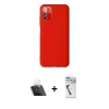 MARSİLYAN™- Galaxy A03S Kılıf Çekirdek Modern Serisi - Şeffaf Uv Polymer Nano Ekran Koruyucu + Kamera Lens Koruma Cam - SF