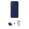 MARSİLYAN™- Galaxy A03S Kılıf Çekirdek Modern Serisi - Şeffaf Uv Polymer Nano Ekran Koruyucu + Kamera Lens Koruma Cam - SF