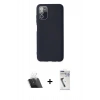 MARSİLYAN™- Galaxy A03S Kılıf Çekirdek Modern Serisi - Şeffaf Uv Polymer Nano Ekran Koruyucu + Kamera Lens Koruma Cam - SF