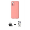 MARSİLYAN™- Galaxy A03S Kılıf Çekirdek Modern Serisi - Şeffaf Uv Polymer Nano Ekran Koruyucu + Kamera Lens Koruma Cam - SF