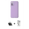MARSİLYAN™- Galaxy A03S Kılıf Çekirdek Modern Serisi - Şeffaf Uv Polymer Nano Ekran Koruyucu + Kamera Lens Koruma Cam - SF