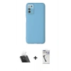 MARSİLYAN™- Galaxy A03S Kılıf Çekirdek Modern Serisi - Şeffaf Uv Polymer Nano Ekran Koruyucu + Kamera Lens Koruma Cam - SF