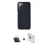 MARSİLYAN™- Galaxy A03S Kılıf Çekirdek Modern Serisi - Siyah Seramik Nano Ekran Koruyucu + Kamera Lens Koruma Cam - SF