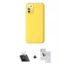 MARSİLYAN™- Galaxy A03S Kılıf Çekirdek Modern Serisi - Siyah Seramik Nano Ekran Koruyucu + Kamera Lens Koruma Cam - SF