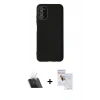 MARSİLYAN™- Galaxy A03S Kılıf Çekirdek Modern Serisi - Siyah Seramik Nano Ekran Koruyucu + Kamera Lens Koruma Cam - SF