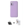 MARSİLYAN™- Galaxy A03S Kılıf Çekirdek Modern Serisi - Siyah Seramik Nano Ekran Koruyucu + Kamera Lens Koruma Cam - SF