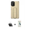 MARSİLYAN™- Galaxy A03S Kılıf Çekirdek Yansıma - Şeffaf Pasifik Cam Ekran Koruyucu + Kamera Lens Koruma Cam - SF