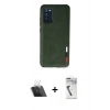 MARSİLYAN™- Galaxy A03S Kılıf Doruk Asil Koleksiyonu - Şeffaf Uv Polymer Nano Ekran Koruyucu + Kamera Lens Koruma Cam - SF