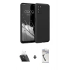 MARSİLYAN™- Galaxy A03S Kılıf Kozmos Yansıma Özel Seri - Şeffaf Uv Polymer Nano Ekran Koruyucu + Kamera Lens Koruma Cam - SF