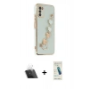 MARSİLYAN™- Galaxy A03S Kılıf Nova Işık Prime - Şeffaf Pasifik Cam Ekran Koruyucu + Kamera Lens Koruma Cam - SF