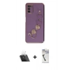 MARSİLYAN™- Galaxy A03S Kılıf Nova Işık Prime - Şeffaf Uv Polymer Nano Ekran Koruyucu + Kamera Lens Koruma Cam - SF
