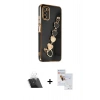 MARSİLYAN™- Galaxy A03S Kılıf Nova Işık Prime - Siyah Seramik Nano Ekran Koruyucu + Kamera Lens Koruma Cam - SF