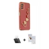 MARSİLYAN™- Galaxy A03S Kılıf Nova Işık Prime - Siyah Seramik Nano Ekran Koruyucu + Kamera Lens Koruma Cam - SF