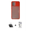 MARSİLYAN™- Galaxy A03S Kılıf Vadi Çizgi - Şeffaf Uv Polymer Nano Ekran Koruyucu + Kamera Lens Koruma Cam - SF