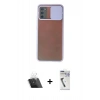 MARSİLYAN™- Galaxy A03S Kılıf Vadi Çizgi - Şeffaf Uv Polymer Nano Ekran Koruyucu + Kamera Lens Koruma Cam - SF