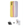 MARSİLYAN™- Galaxy A03S Kılıf Yadigar Çizgi - Siyah Seramik Nano Ekran Koruyucu + Kamera Lens Koruma Cam - SF