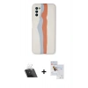 MARSİLYAN™- Galaxy A03S Kılıf Yadigar Çizgi - Siyah Seramik Nano Ekran Koruyucu + Kamera Lens Koruma Cam - SF
