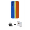MARSİLYAN™- Galaxy A03S Kılıf Yadigar Çizgi - Siyah Seramik Nano Ekran Koruyucu + Kamera Lens Koruma Cam - SF