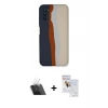 MARSİLYAN™- Galaxy A03S Kılıf Yadigar Çizgi - Siyah Seramik Nano Ekran Koruyucu + Kamera Lens Koruma Cam - SF