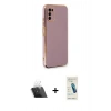 MARSİLYAN™- Galaxy A03S Kılıf Yankı Serisi - Şeffaf Pasifik Cam Ekran Koruyucu + Kamera Lens Koruma Cam - SF