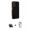 MARSİLYAN™- Galaxy A03S Kılıf Yankı Serisi - Şeffaf Uv Polymer Nano Ekran Koruyucu + Kamera Lens Koruma Cam - SF