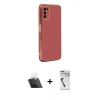 MARSİLYAN™- Galaxy A03S Kılıf Yankı Serisi - Şeffaf Uv Polymer Nano Ekran Koruyucu + Kamera Lens Koruma Cam - SF