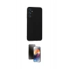MARSİLYAN™- Galaxy A05S Kılıf Kozmos Yansıma Özel Seri - Siyah 3D Antistatik Mat Seramik Nano Ekran Koruyucu
