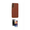 MARSİLYAN™- Galaxy A05S Kılıf Yankı Serisi - Siyah 3D Antistatik Mat Seramik Nano Ekran Koruyucu