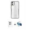 MARSİLYAN™- Galaxy A06 Kılıf Akış Çizgi Koleksiyonu - Siyah 3D Antistatik Seramik Nano Ekran Koruyucu + Raze Metal Kamera Lens - GS