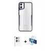 MARSİLYAN™- Galaxy A06 Kılıf Akış Çizgi Koleksiyonu - Siyah 3D Antistatik Seramik Nano Ekran Koruyucu + Raze Metal Kamera Lens - GS