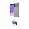 MARSİLYAN™- Galaxy A06 Kılıf Eksen Form Prime - Siyah 3D Antistatik Cam Ekran Koruyucu