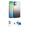 MARSİLYAN™- Galaxy A06 Kılıf Kıvılcım Minimal Özel Seri - Siyah 3D Antistatik Seramik Nano Ekran Koruyucu + Raze Metal Kamera Lens - GS