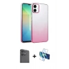 MARSİLYAN™- Galaxy A06 Kılıf Kıvılcım Minimal Özel Seri - Siyah 3D Antistatik Seramik Nano Ekran Koruyucu + Raze Metal Kamera Lens - SH