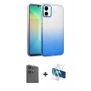 MARSİLYAN™- Galaxy A06 Kılıf Kıvılcım Minimal Özel Seri - Siyah 3D Antistatik Seramik Nano Ekran Koruyucu + Raze Metal Kamera Lens - SH