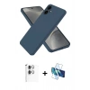 MARSİLYAN™- Galaxy A06 Kılıf Kozmos Yansıma Özel Seri - Siyah 3D Antistatik Cam Ekran Koruyucu + Raze Metal Kamera Lens - GS