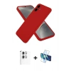 MARSİLYAN™- Galaxy A06 Kılıf Kozmos Yansıma Özel Seri - Siyah 3D Antistatik Cam Ekran Koruyucu + Raze Metal Kamera Lens - GS