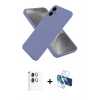 MARSİLYAN™- Galaxy A06 Kılıf Kozmos Yansıma Özel Seri - Siyah 3D Antistatik Seramik Nano Ekran Koruyucu + Raze Metal Kamera Lens - GS