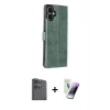 MARSİLYAN™- Galaxy A06 Kılıf Siluet Işık Serisi - Şeffaf Pasifik Cam Ekran Koruyucu + Raze Metal Kamera Lens - SH