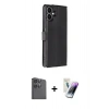 MARSİLYAN™- Galaxy A06 Kılıf Siluet Işık Serisi - Şeffaf Pasifik Cam Ekran Koruyucu + Raze Metal Kamera Lens - SH